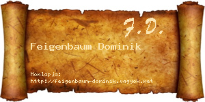 Feigenbaum Dominik névjegykártya